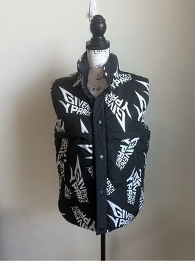 Givenchy Black/White Puffer Vest Sz. EU 48